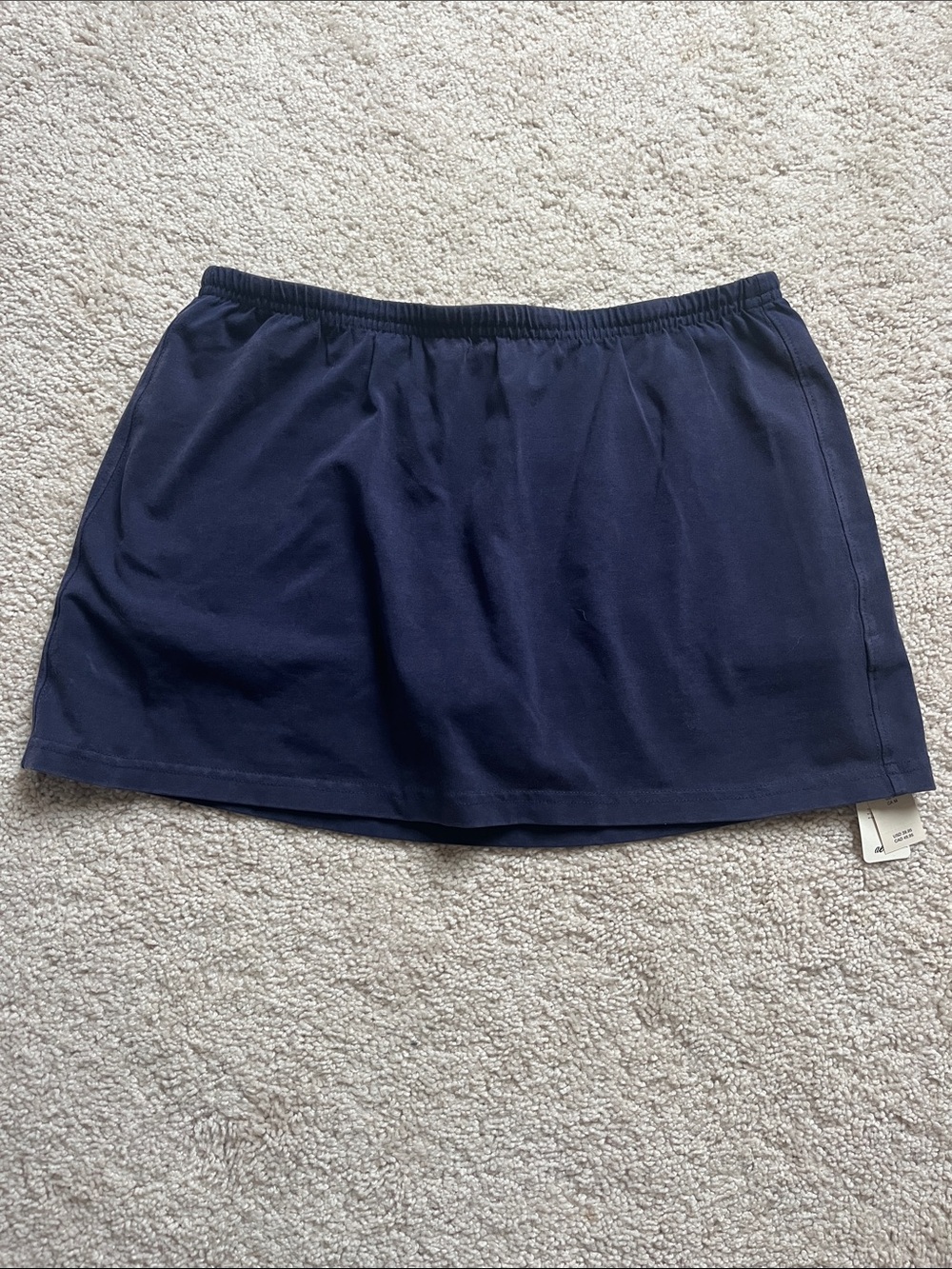 aerie Navy Elastic Waist Mini Skirt